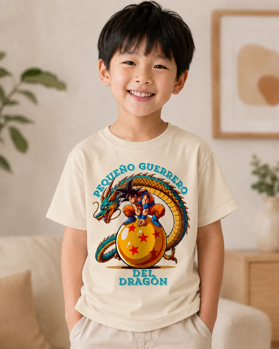 Camiseta Infantil Pequeño Guerrero del Dragón